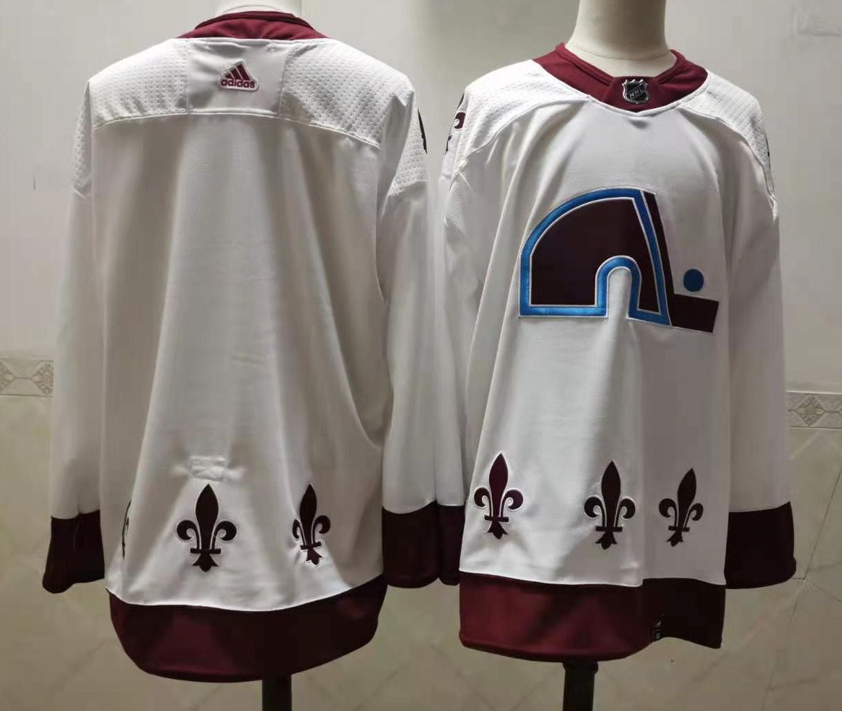 Men Colorado Avalanche Blank White Authentic Stitched 2020 Adidias NHL Jersey